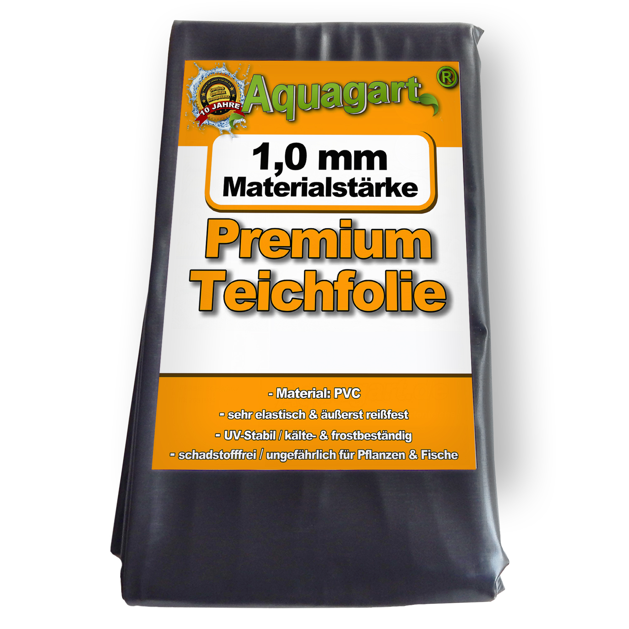 Teichfolie PVC 1,5mm schwarz in 6m x 2m 