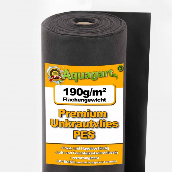 225 m² Weed control fabric Garden fleece Mulch fabric Weed control membrane 190 g 1 m wide PES