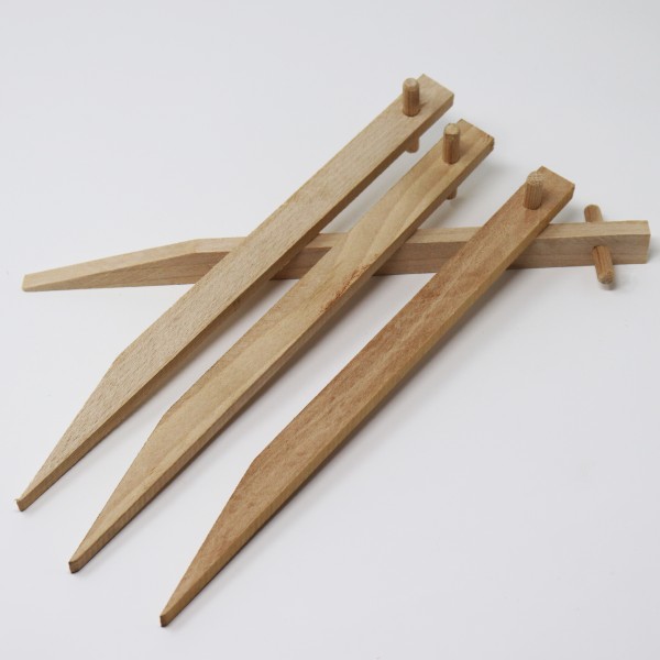 30 Erdanker aus Buchenholz I Holz Bodenanker Holzpﬂock Befestigungsanker